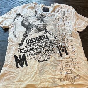 Salvage White and Black Short Sleeve Tees